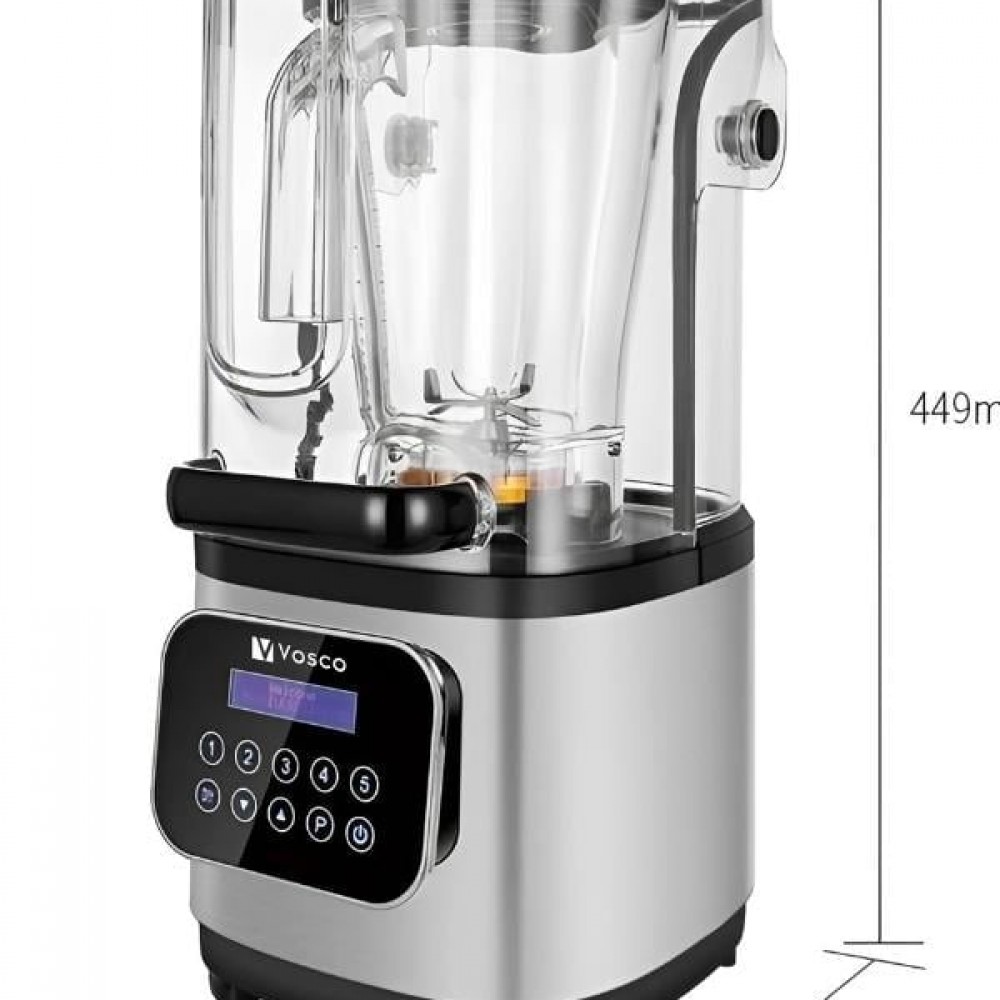 Bar Blender Vosco Pro Sessiz  Kapaklı 2 Lt Buz Kırıcılı 2200W